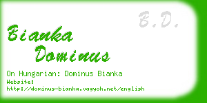 bianka dominus business card